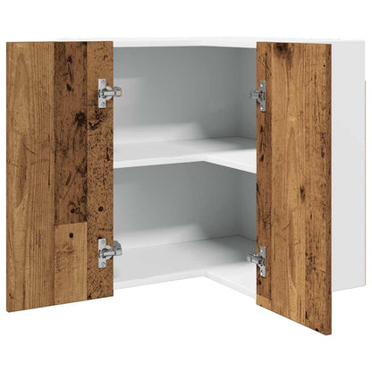 vidaXL Hanging Corner Cabinet Lyon Old Wood 57x57x60 cm Engineered Wood