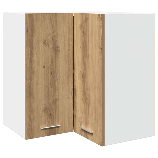 vidaXL Hanging Corner Cabinet "Lyon" Artisan Oak 57x57x60 cm Engineered Wood