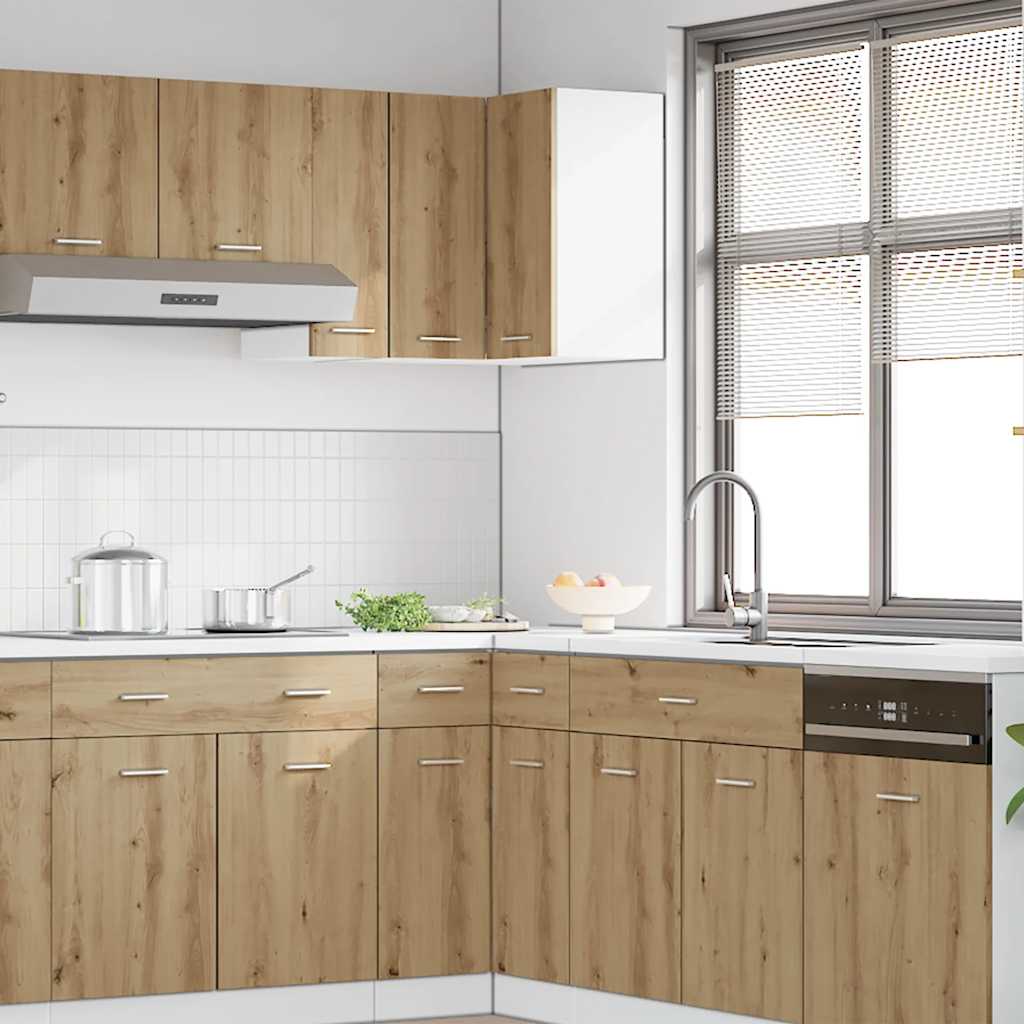 vidaXL Hanging Corner Cabinet Lyon Artisan Oak 57x57x60 cm Engineered Wood