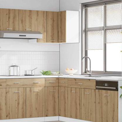 vidaXL Hanging Corner Cabinet Lyon Artisan Oak 57x57x60 cm Engineered Wood