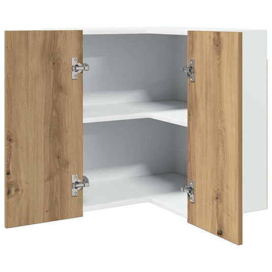 vidaXL Hanging Corner Cabinet "Lyon" Artisan Oak 57x57x60 cm Engineered Wood