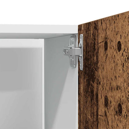 vidaXL Refrigerator Cabinet "Lyon" Old Wood 60x57x207 cm Engineered Wood