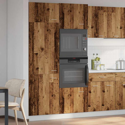 vidaXL Refrigerator Cabinet "Lyon" Old Wood 60x57x207 cm Engineered Wood