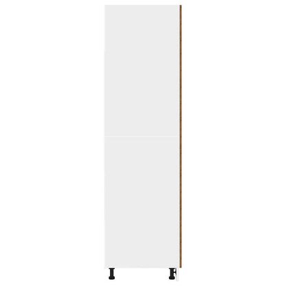 vidaXL Refrigerator Cabinet "Lyon" Old Wood 60x57x207 cm Engineered Wood