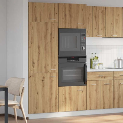 vidaXL Refrigerator Cabinet "Lyon" Artisan Oak 60x57x207 cm Engineered Wood