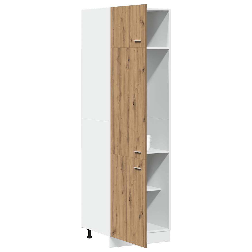 vidaXL Refrigerator Cabinet "Lyon" Artisan Oak 60x57x207 cm Engineered Wood