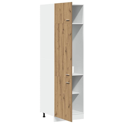 vidaXL Refrigerator Cabinet "Lyon" Artisan Oak 60x57x207 cm Engineered Wood
