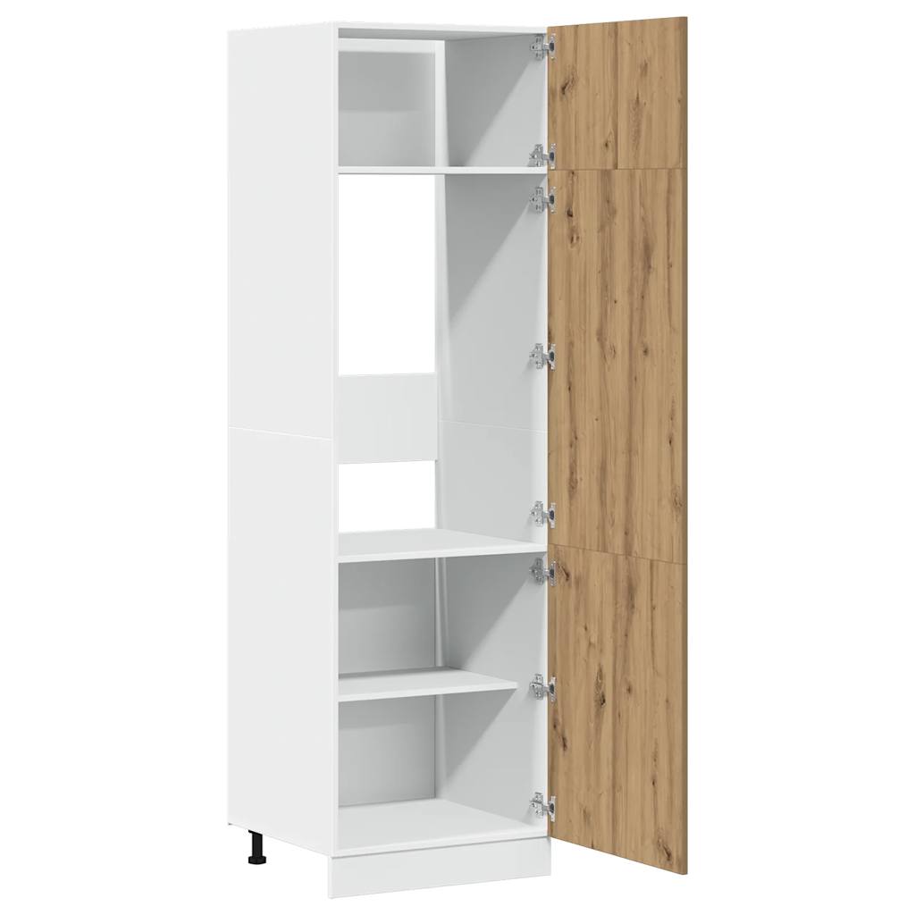 vidaXL Refrigerator Cabinet "Lyon" Artisan Oak 60x57x207 cm Engineered Wood