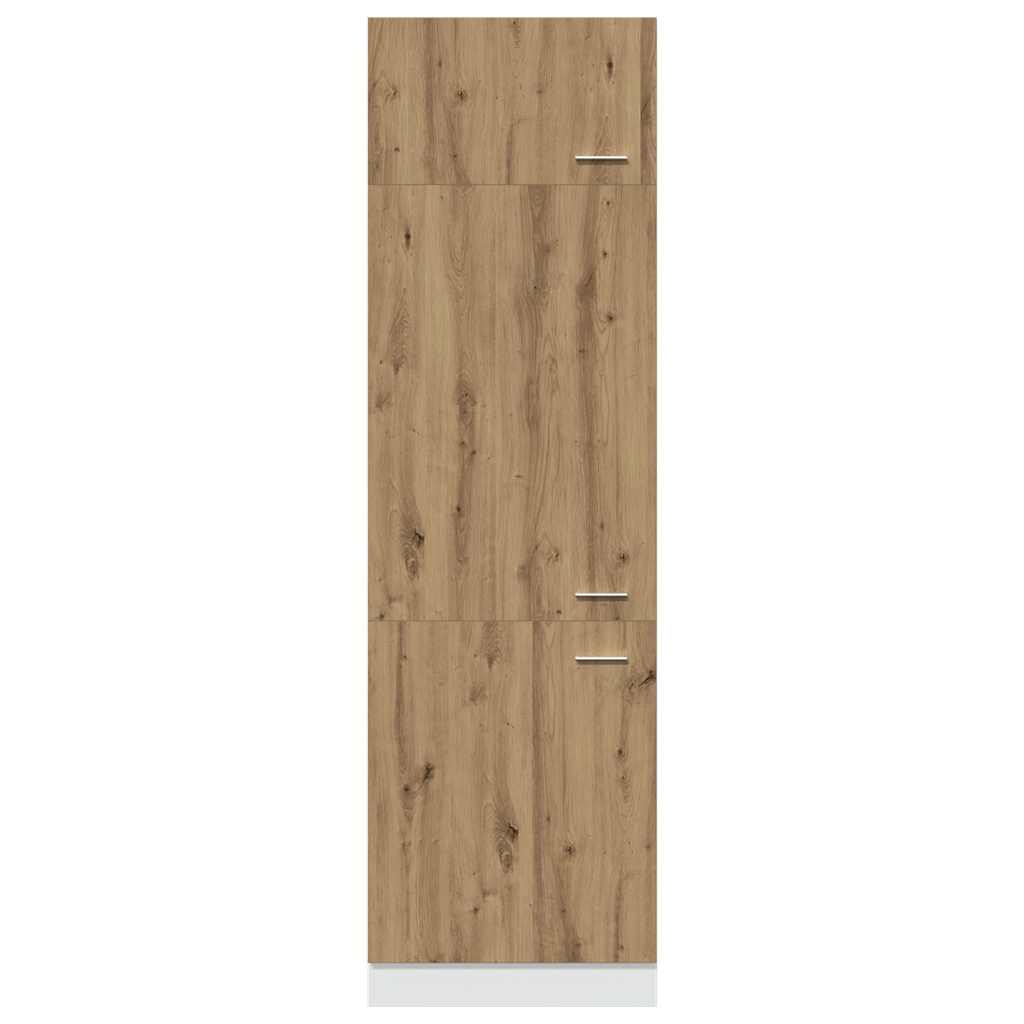 vidaXL Refrigerator Cabinet "Lyon" Artisan Oak 60x57x207 cm Engineered Wood
