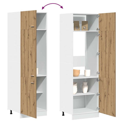 vidaXL Refrigerator Cabinet "Lyon" Artisan Oak 60x57x207 cm Engineered Wood