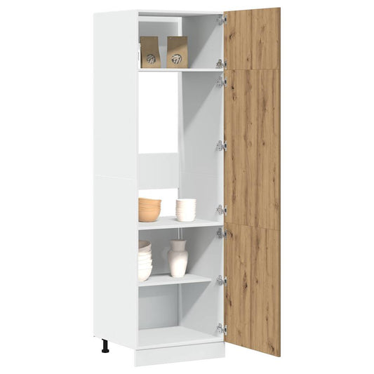 vidaXL Refrigerator Cabinet "Lyon" Artisan Oak 60x57x207 cm