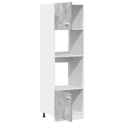vidaXL Microwave Cabinet Lyon Concrete Grey 60x57x207 cm Engineered Wood