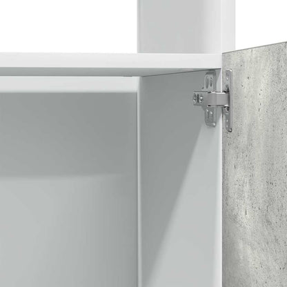vidaXL Microwave Cabinet Lyon Concrete Grey 60x57x207 cm Engineered Wood