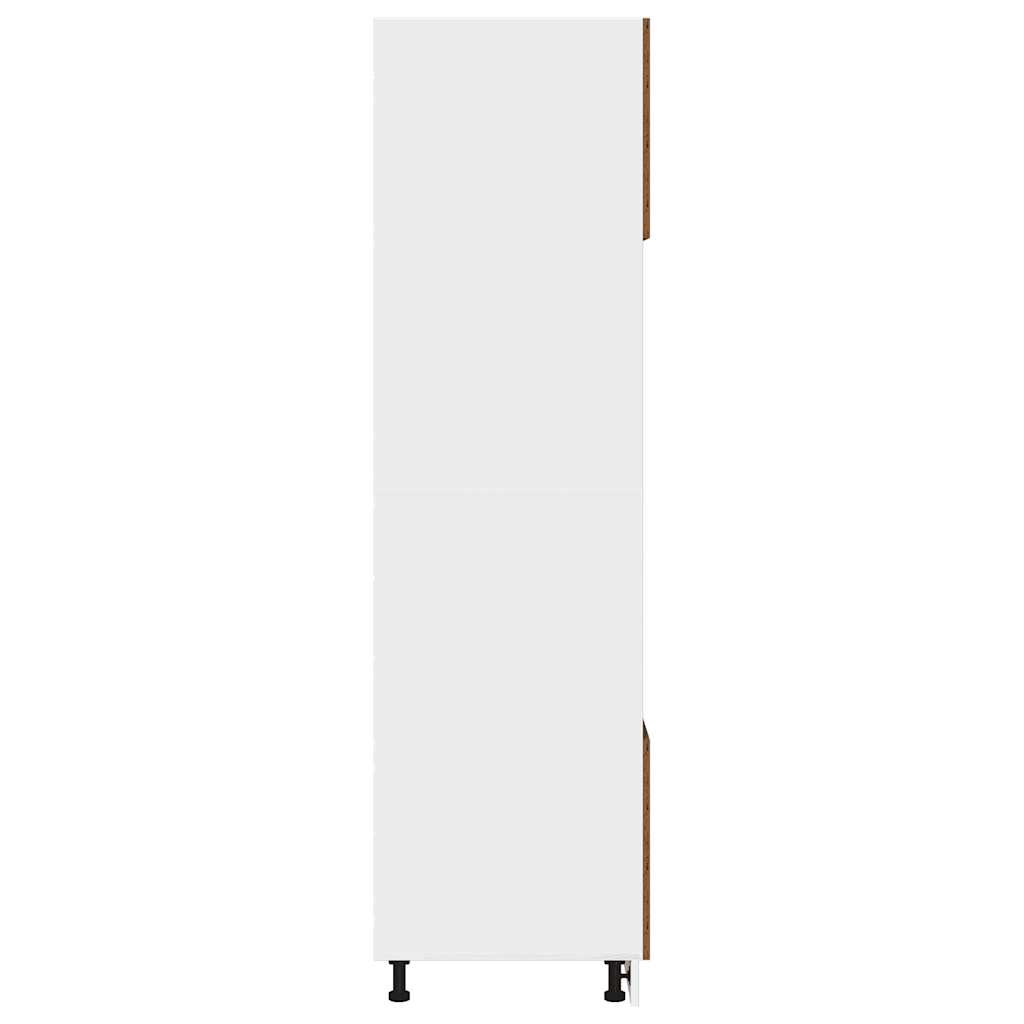 vidaXL Microwave Cabinet Lyon Old Wood 60x57x207 cm Engineered Wood