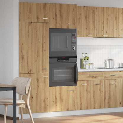 vidaXL Microwave Cabinet "Lyon" Artisan Oak 60x57x207 cm Engineered Wood