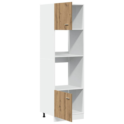 vidaXL Microwave Cabinet "Lyon" Artisan Oak 60x57x207 cm Engineered Wood