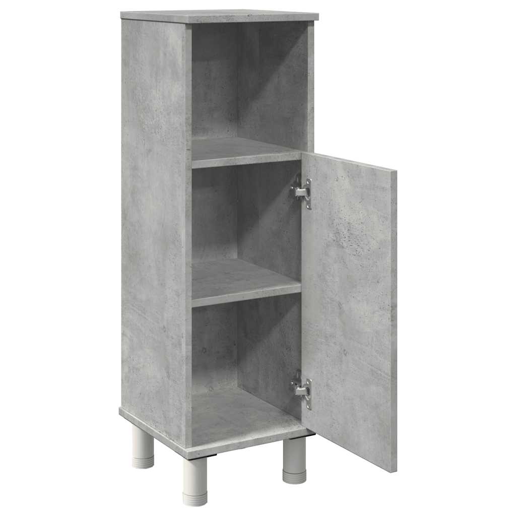 vidaXL Bathroom Cabinet Concrete Grey 30x30x95 cm Engineered Wood