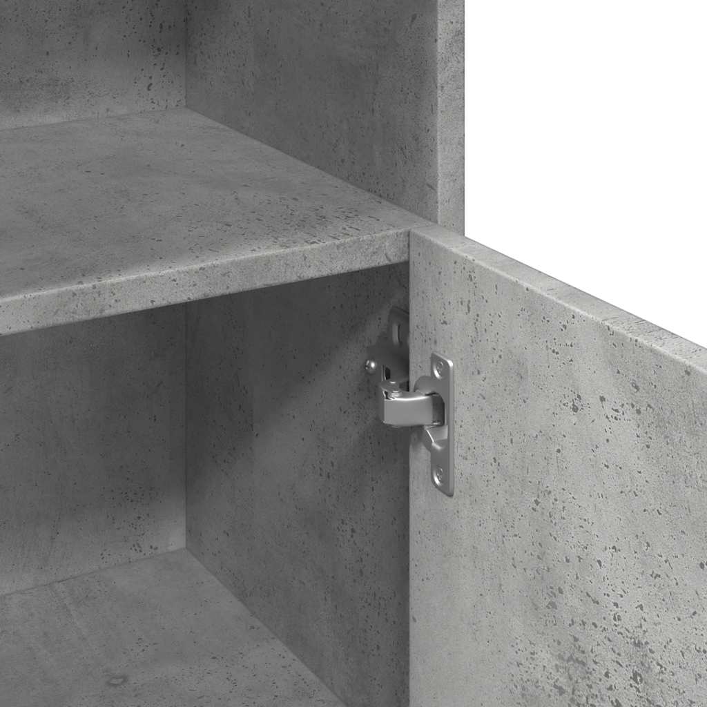 vidaXL Bathroom Cabinet Concrete Grey 30x30x95 cm Engineered Wood