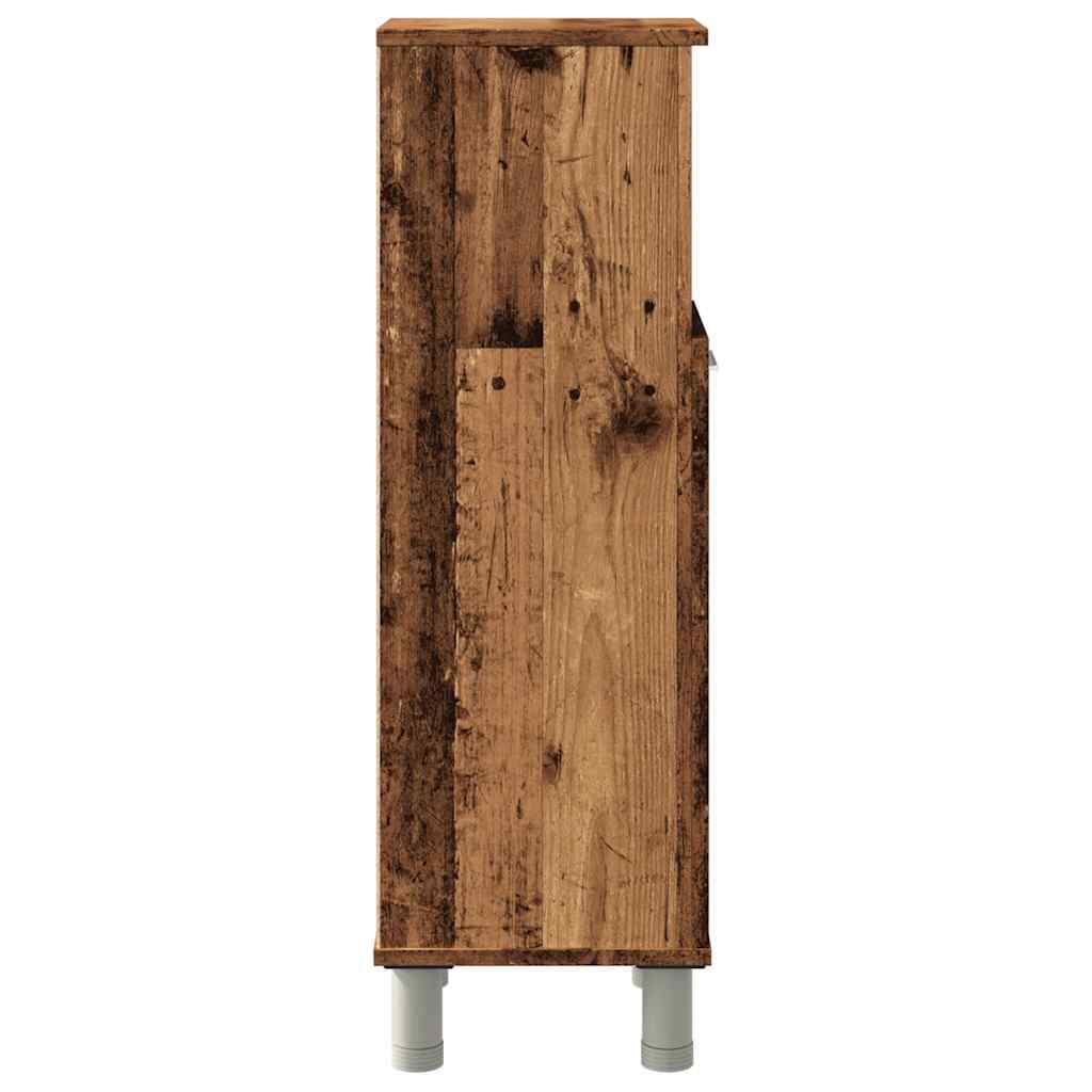 vidaXL Bathroom Cabinet Old Wood 30x30x95 cm Engineered Wood