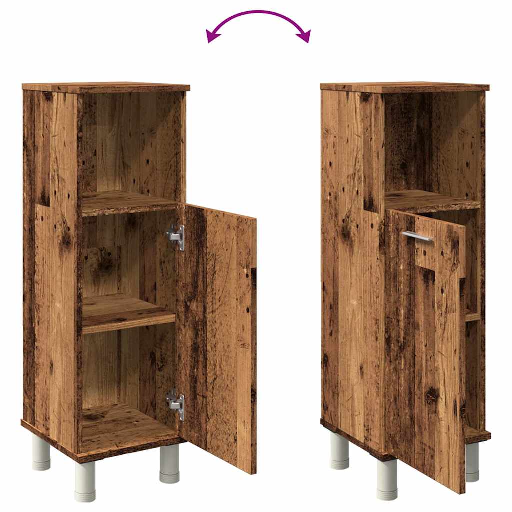 vidaXL Bathroom Cabinet Old Wood 30x30x95 cm Engineered Wood