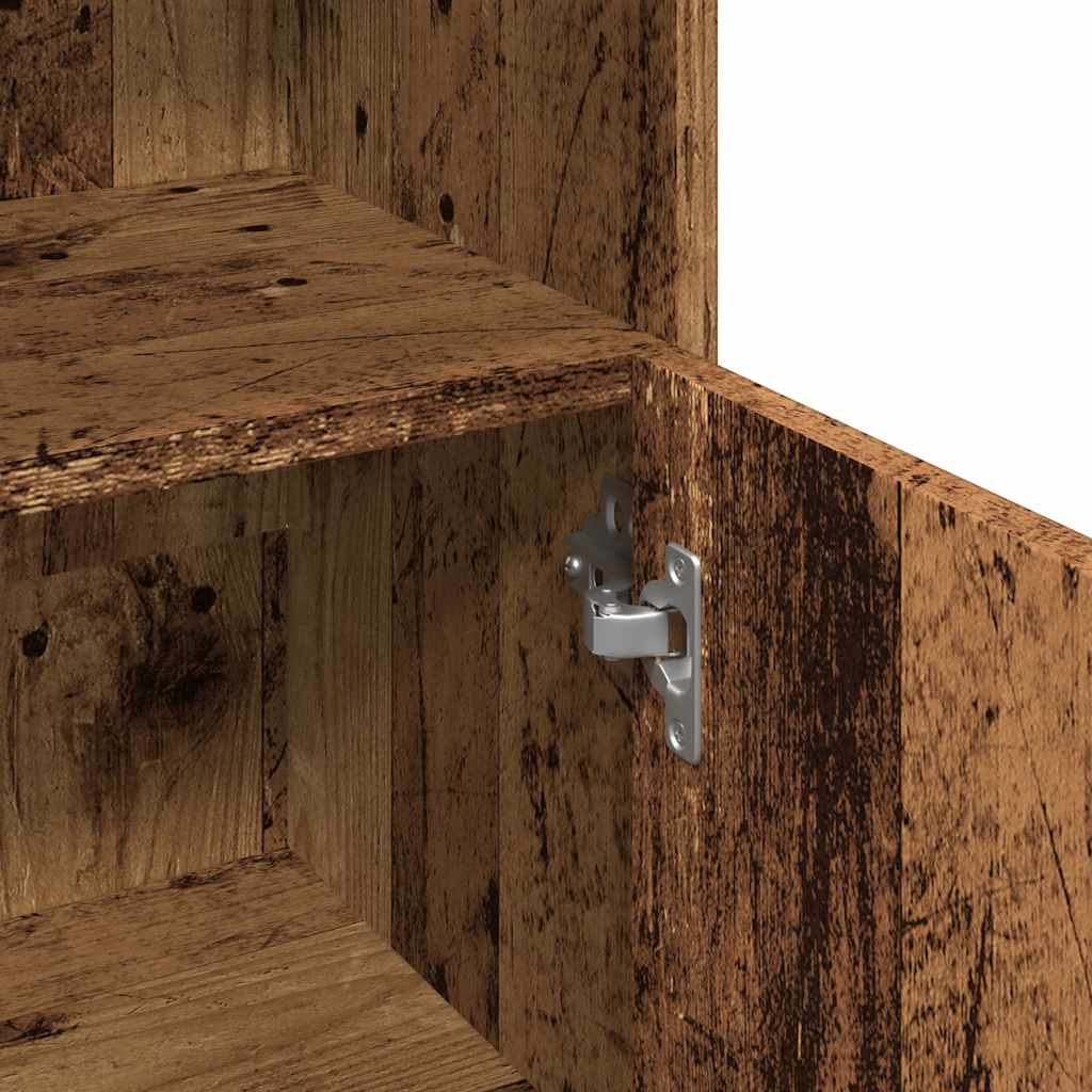 vidaXL Bathroom Cabinet Old Wood 30x30x95 cm Engineered Wood