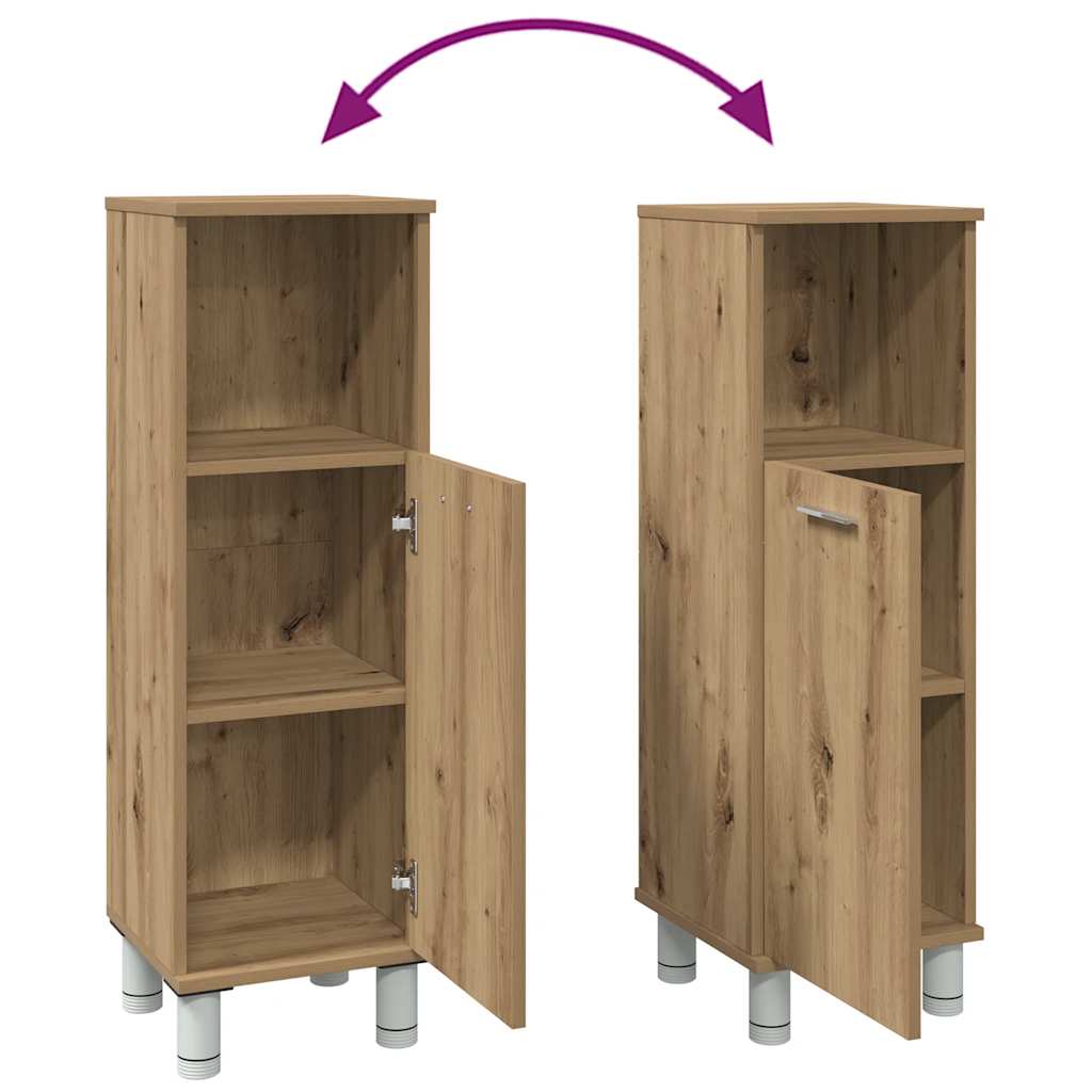 vidaXL Bathroom Cabinet Artisan Oak 30x30x95 cm Engineered Wood