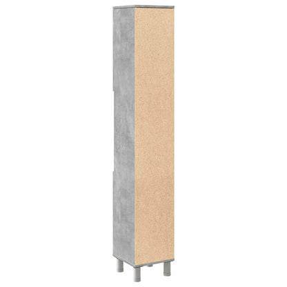 vidaXL Bathroom Cabinet Concrete Grey 30x30x179 cm Engineered Wood