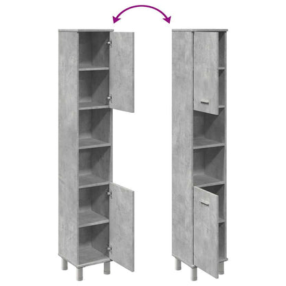 vidaXL Bathroom Cabinet Concrete Grey 30x30x179 cm Engineered Wood