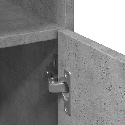 vidaXL Bathroom Cabinet Concrete Grey 30x30x179 cm Engineered Wood