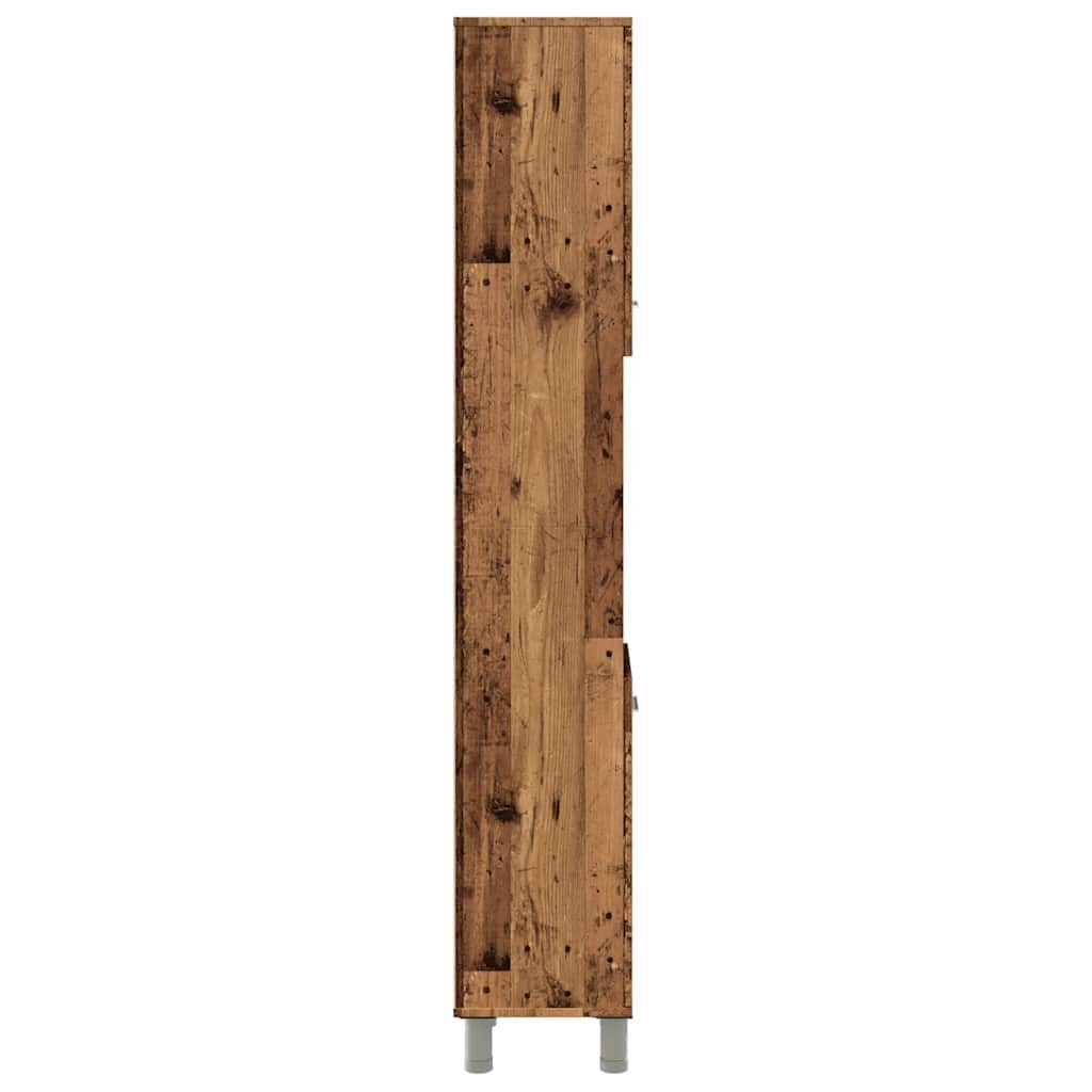 vidaXL Bathroom Cabinet Old Wood 30x30x179 cm Engineered Wood
