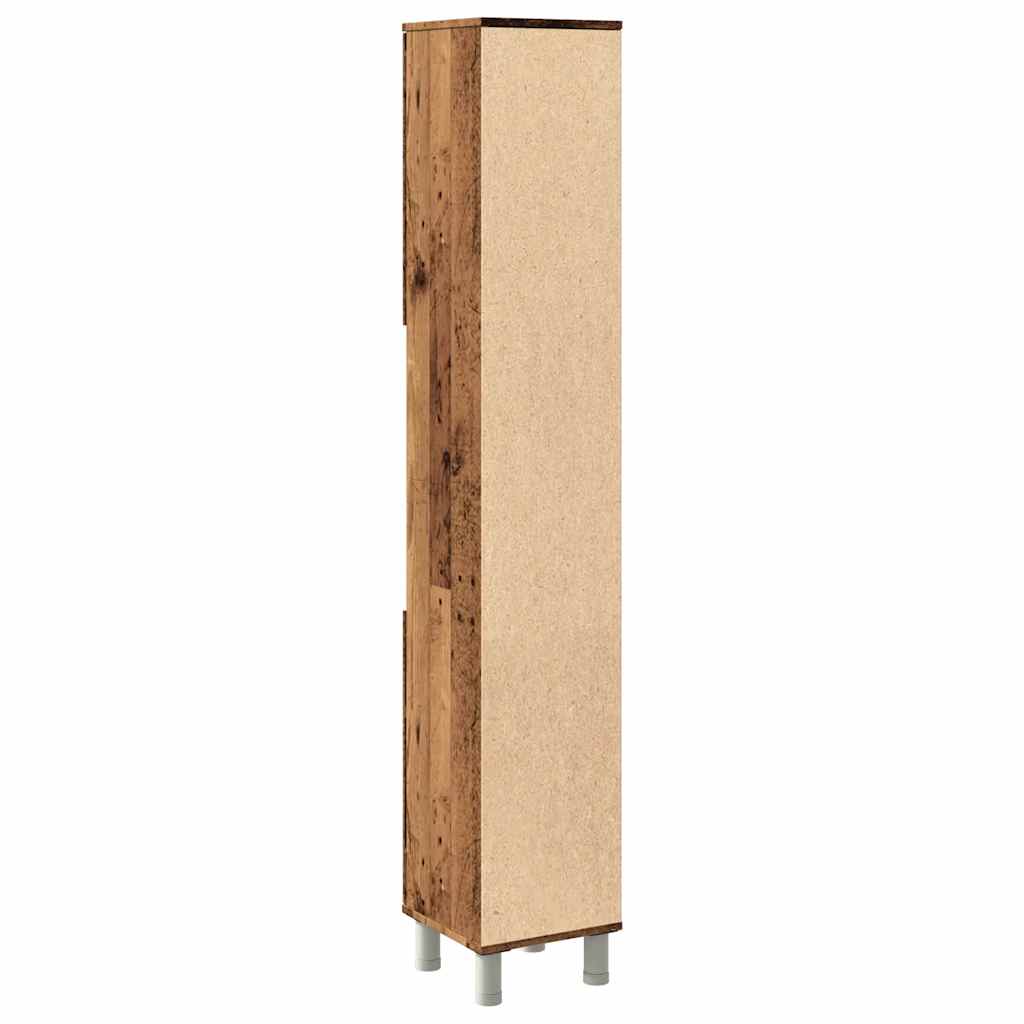 vidaXL Bathroom Cabinet Old Wood 30x30x179 cm Engineered Wood