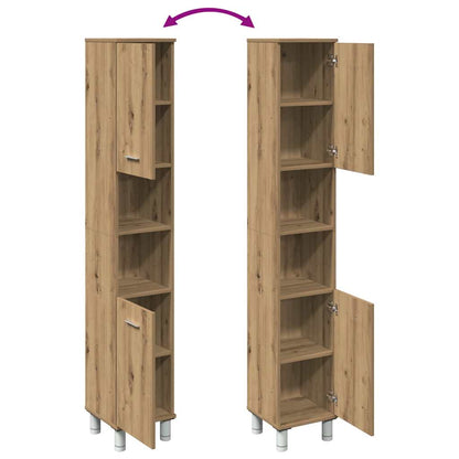 vidaXL Bathroom Cabinet Artisan Oak 30x30x179 cm Engineered Wood
