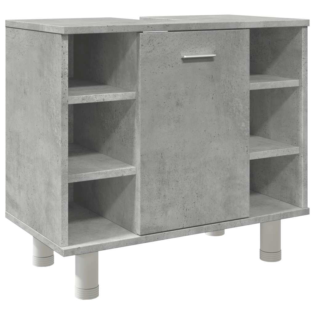 vidaXL Bathroom Cabinet Concrete Grey 60x32x53,5 cm Engineered Wood