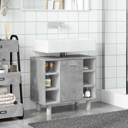 vidaXL Bathroom Cabinet Concrete Grey 60x32x53,5 cm Engineered Wood