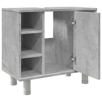 vidaXL Bathroom Cabinet Concrete Grey 60x32x53,5 cm Engineered Wood