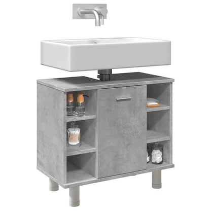 vidaXL Bathroom Cabinet Concrete Grey 60x32x53,5 cm Engineered Wood