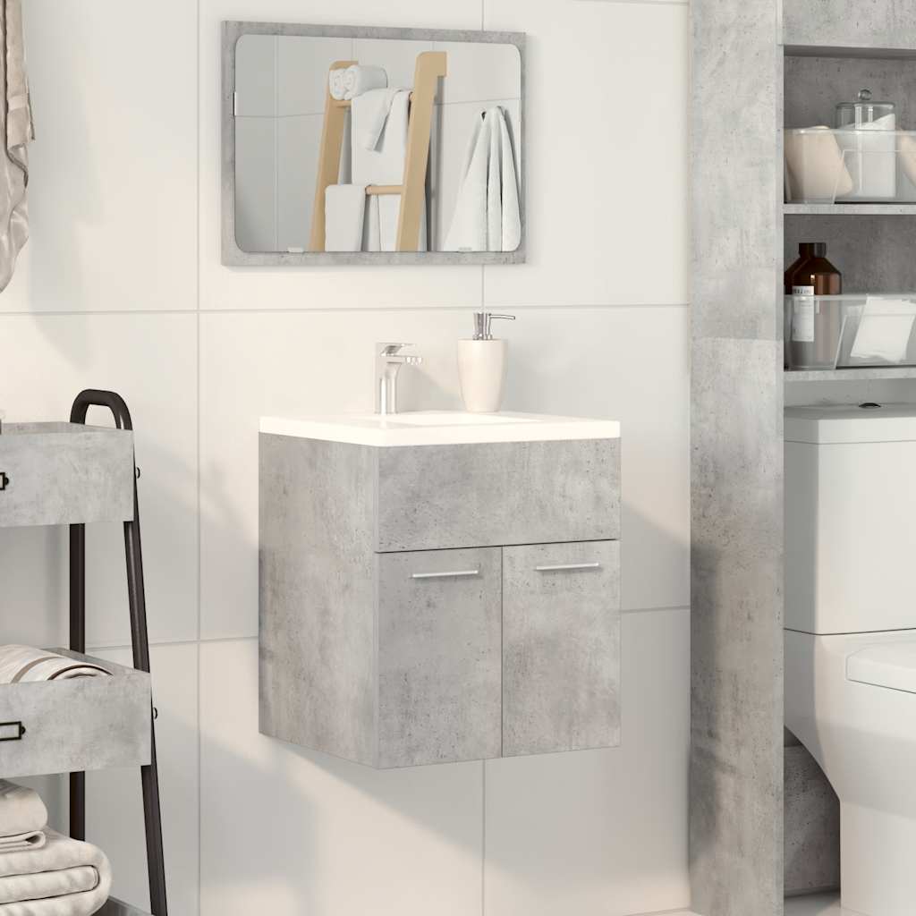 vidaXL Bathroom Sink Cabinet Concrete Grey 41x38.5x46 cm