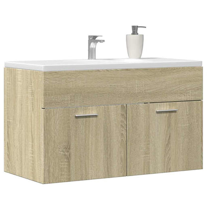 vidaXL Sink Cabinet Sonoma Oak 80x38,5x46 cm Engineered Wood