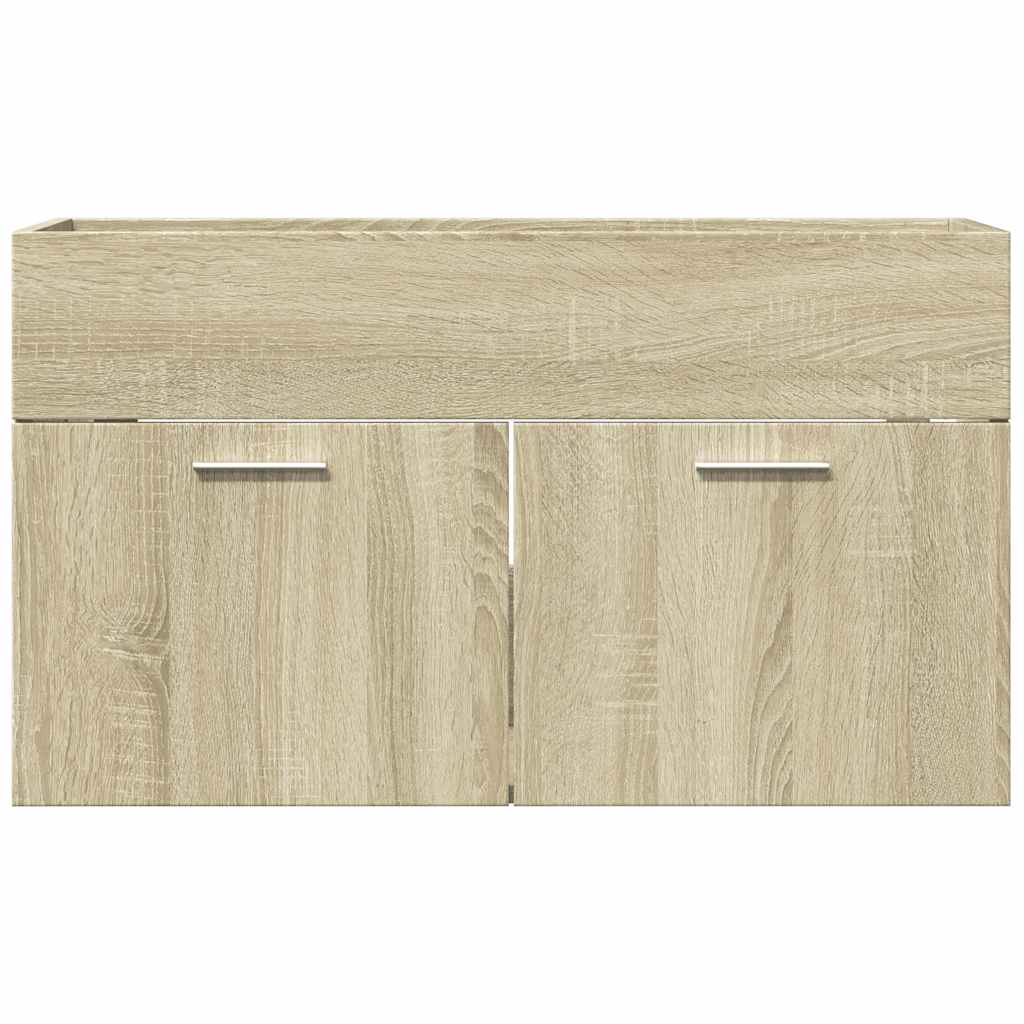 vidaXL Sink Cabinet Sonoma Oak 80x38.5x46 cm Engineered Wood