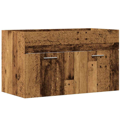 vidaXL Bathroom Sink Cabinet Old Wood 80x38,5x46 cm Engineered Wood