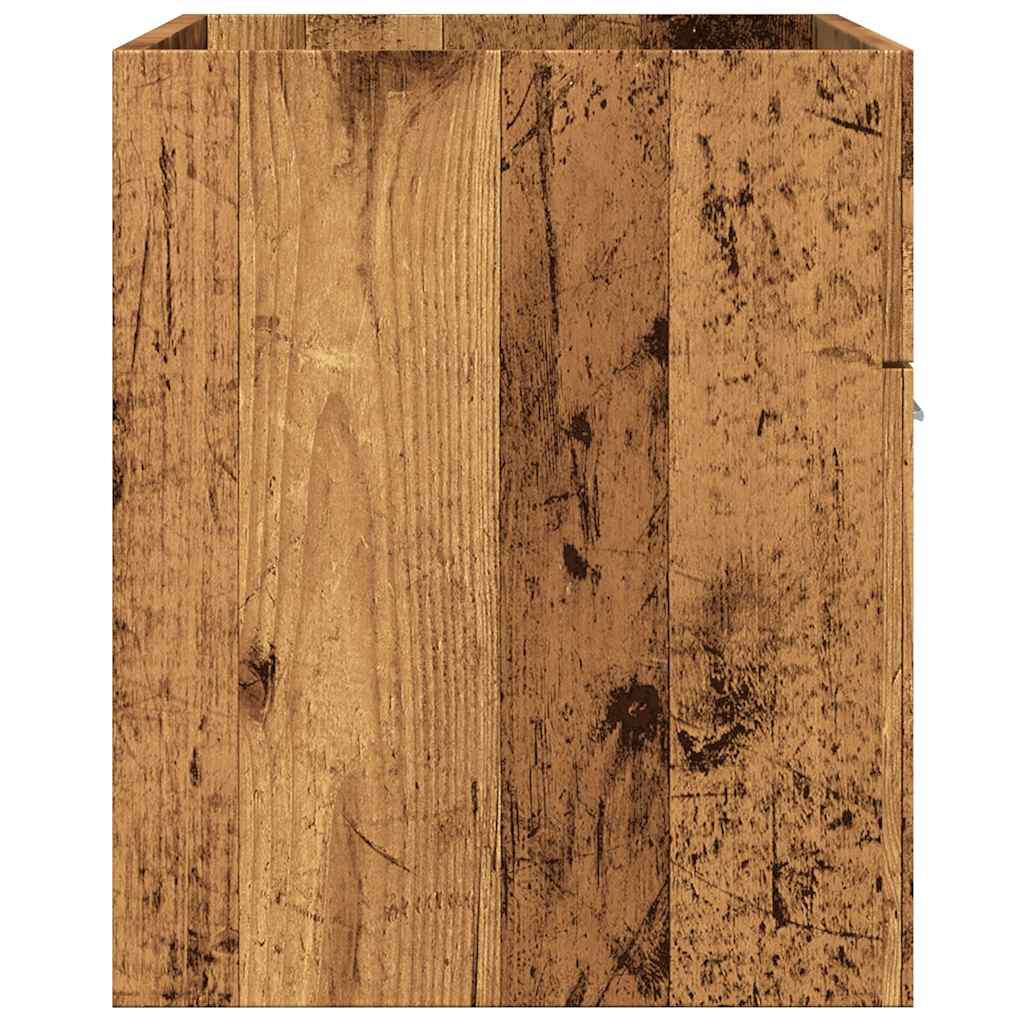 vidaXL Bathroom Sink Cabinet Old Wood 80x38,5x46 cm Engineered Wood