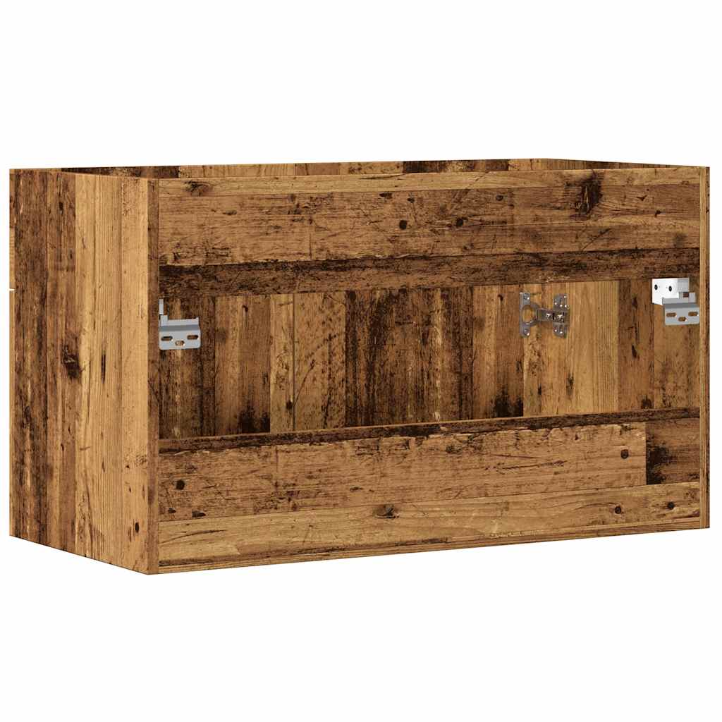 vidaXL Bathroom Sink Cabinet Old Wood 80x38,5x46 cm Engineered Wood