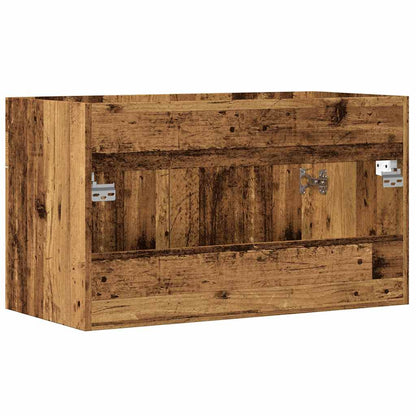 vidaXL Bathroom Sink Cabinet Old Wood 80x38,5x46 cm Engineered Wood