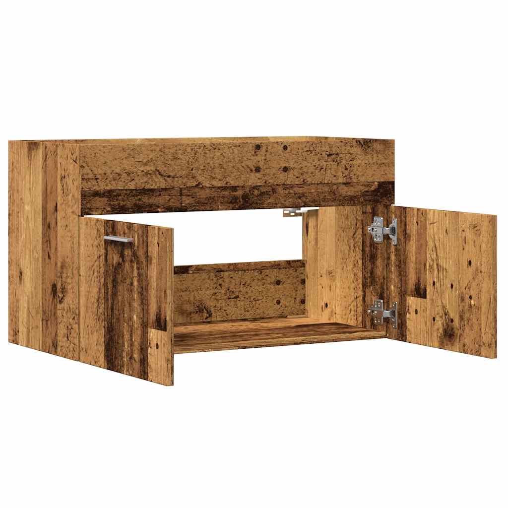 vidaXL Bathroom Sink Cabinet Old Wood 80x38,5x46 cm Engineered Wood