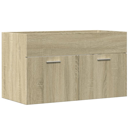 vidaXL Bathroom Sink Cabinet Sonoma Oak 90x38,5x46 cm Engineered Wood