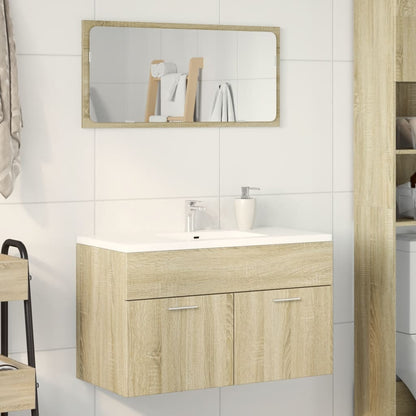 vidaXL Bathroom Sink Cabinet Sonoma Oak 90x38,5x46 cm Engineered Wood
