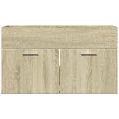 vidaXL Bathroom Sink Cabinet Sonoma Oak 90x38,5x46 cm Engineered Wood
