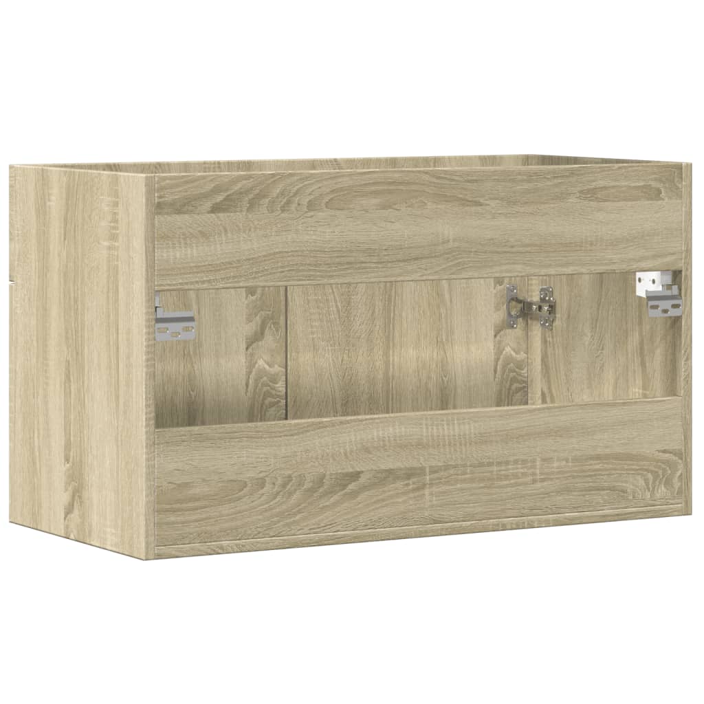 vidaXL Bathroom Sink Cabinet Sonoma Oak 90x38,5x46 cm Engineered Wood