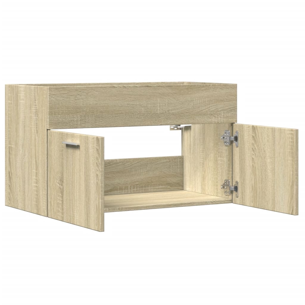 vidaXL Bathroom Sink Cabinet Sonoma Oak 90x38,5x46 cm Engineered Wood