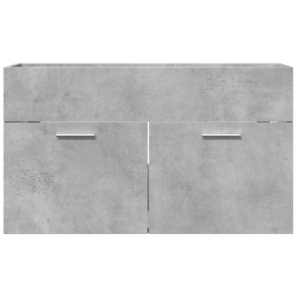 vidaXL Bathroom Sink Cabinet Concrete Grey 90x38.5x46 cm